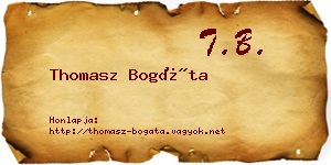 Thomasz Bogáta névjegykártya